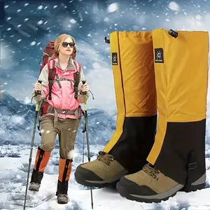 Waterproof Snow Leg Guards, Full Ankle Protection, Easy-On Design, Elastic Top Fix, Durable Waterproof Material, Ideal for Skiing, Ice Climbing, Winter Sports