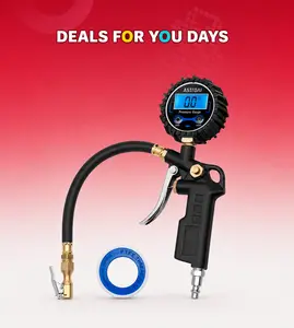 AstroAI Digital Tire Pressure Gauge with Inflator 250 PSI Air Chuck & Compressor Accessories Accuracy Measurement Durable Brass Components Automotive Vehicle Tool, Car Tire Inflator, Tire Inflator Tool