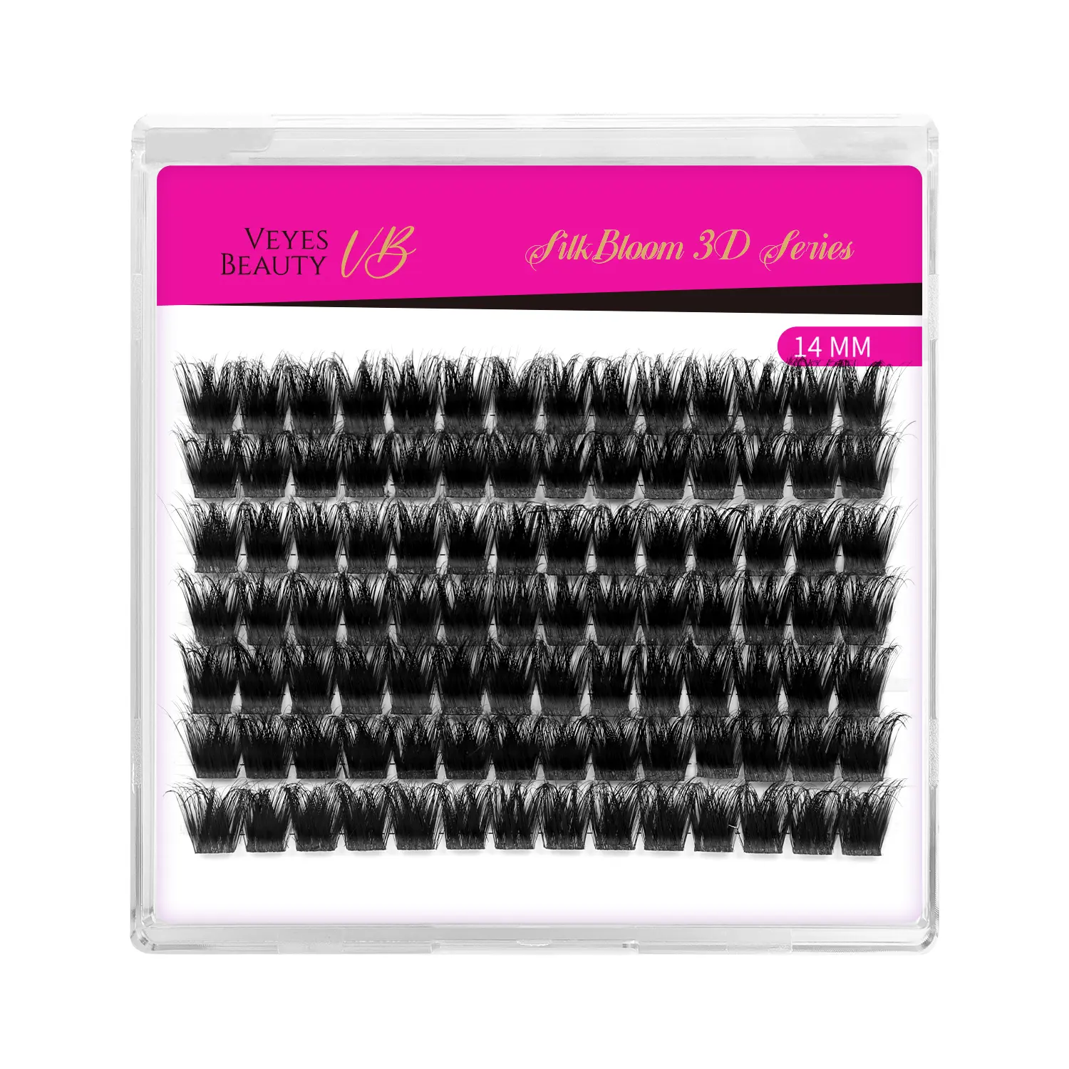 VEYESBEAUTY VB-Xtreme Eyelash Clusters Kit, Artificial Clusters & Adhesives, 3D Volume Separated Design, Lightweight Invisible Band, CC Curl, Single Length, DIY Eyelash Extensions for Adults
