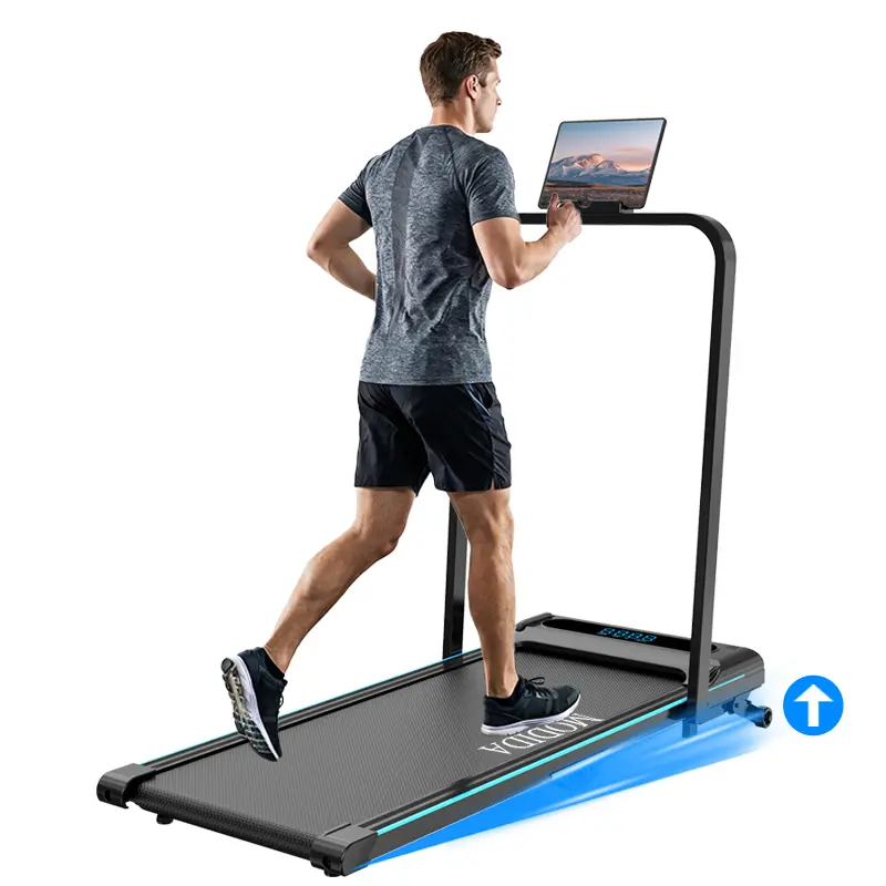 MODIDA Incline Treadmill With Handrail, 3.5HP Motor, 12-Level Speed Control, Remote, 300 LBS Weight Capacity