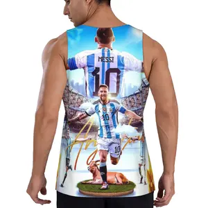 3 Time World Champion Messi Argentina Tank | Los Campeones Del Mundo Vest
