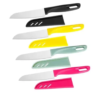 8 pieces Paring Knives (4PCS Peeling Knives and 4PCS Knife Sheath), Ultra Sharp Vegetable and Fruit Knife,German Steel Small Kitchen Knife with PP Plastic Ergonomic Handle