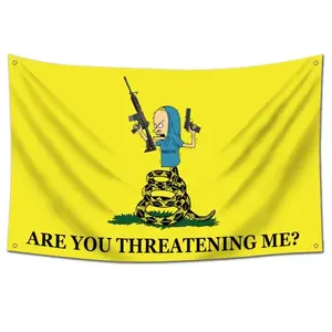 Tapestry  Are You Threatening Me Flag banner 3x5Ft Banner,Funny Poster UV Resistance Durable  College Dorm Room Decor Decoration Hanging Backdrop Ornaments Gift
