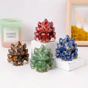 Nine-Tailed Fox Statue made of Natural Crystal and Resin, Unique Home Decoration for Collectors and Art Lovers, Home Ornament