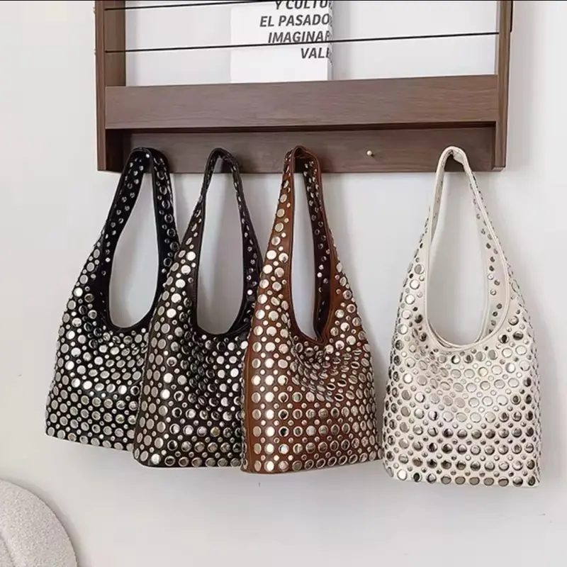 Studded shoulder bag