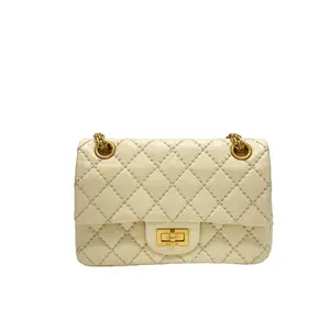 Pre-owned CHANEL Aged Calfskin Quilted 2.55 Reissue Mini Flap White Shoulder Bag
