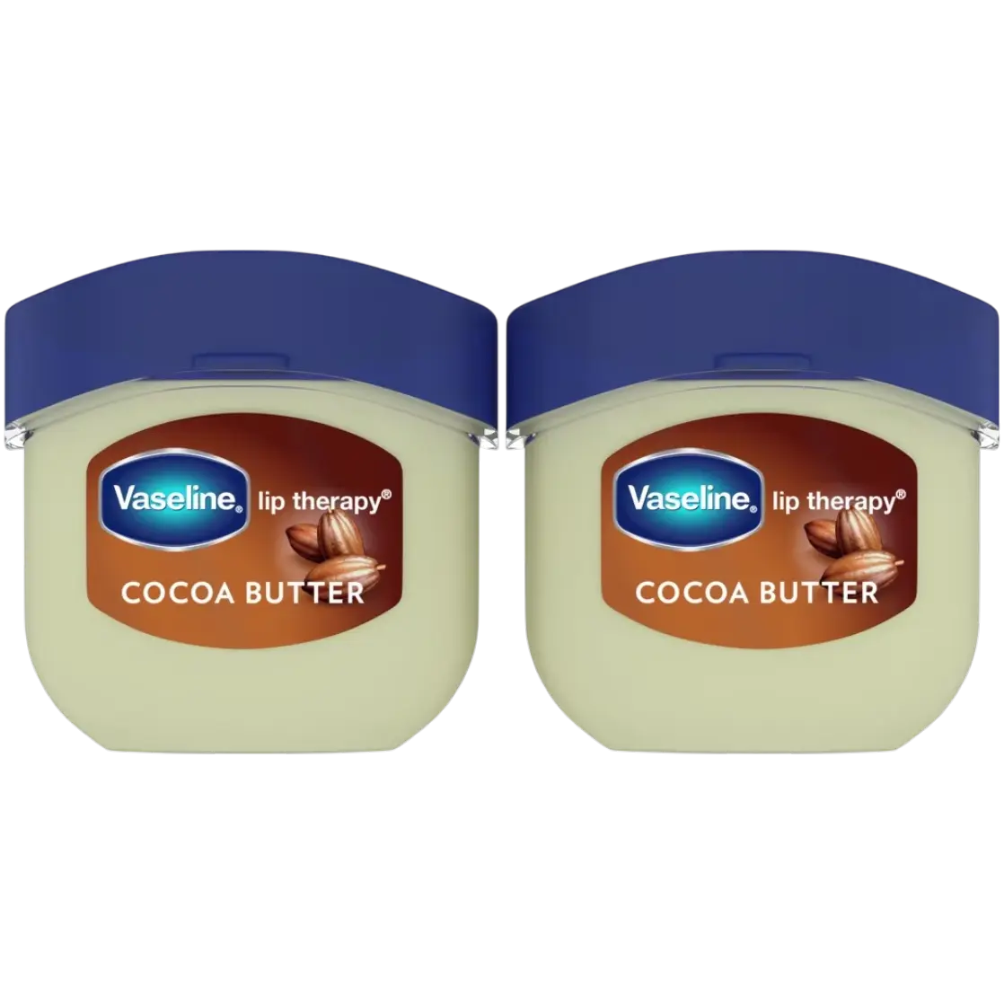 Vaseline Lip Therapy Jelly, Cocoa Butter, 2 Pack, 0.25 oz (7 g) Each