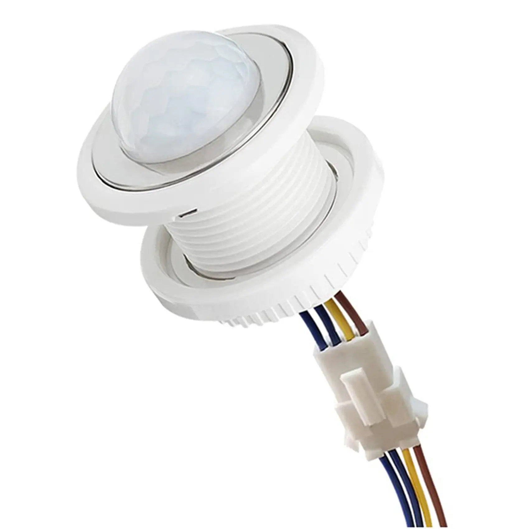 Mini Motion Sensor Light Switch 110-220V PIR Infrared Induction Detector, Adjustable Time Delay, Lightweight for Car Interior Closet, Stairs, Bathrooms LED Lighting