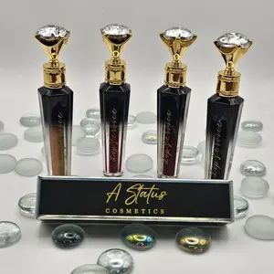 A Status Cosmetics Luxury Lipgloss - Moisturizing Long-lasting Lipgloss for Hydrated Lips - Glossy Finish - Everyday Makeup Cosmetic - Lipstick