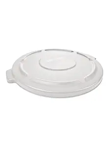 Rubbermaid Commercial Products FG264560WHT 24.5 x 1.5 Vented Round Brute Flat Top Lid, White