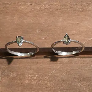 Moldavite Rings