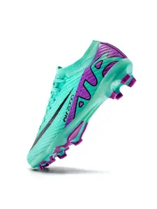 Adult High-Top Football Shoes, Simple Gradient Design, Breathable Mesh Fabric, Anti-Slip Cushioning, Daily Training Sneakers