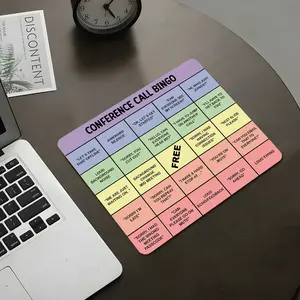 Cute Office Humor Square mouse pad, Aesthetic Desktop Decorative Protective Pad, Rubber Anti-slip Lockedge Work Pad, Small Size Suitable for Laptop, Desktop Computer Games, Work, Family, Mousepad