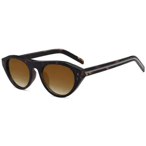 【SummerVibes】Oval Cat Eye Sunglasses for Women Trendy Retro Cateye Frame with UV Protection for Traveling or Driving