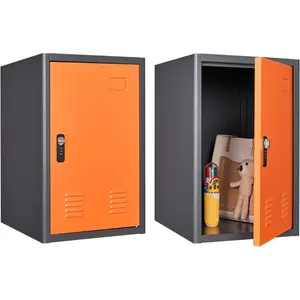 Lockable Metal Storage Cabinet with 1 Door, 19.6 Inch Height for School, Office, Home, Garage, Storage Room - Assembly Required