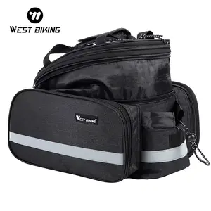 WEST BIKING New Waterproof Bicycle Bag Portable Pannier Rear Rack Tail Seat Trunk Rack Cycling MTB Bike Carrier Luggage Bag Gear