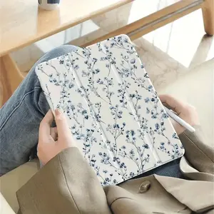 Blue Branch Yayun tablet case with adjustable stand and pen slot, foldable non-slip TPU protective case, suitable for iPad mini, iPad Air, iPad Pro/iPad 10th generation, 11th generation and other series iPad protective cases