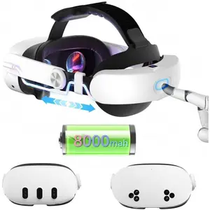 L-PHP007  Head Strap for Oculus Meta Quest 3/3S with Battery, Adjustable VR Accessories with One-Click Fit, Rear Cushion Dial, 2–4H Playtime, VR Head Strap Reduce Facial Stress for Gaming Comfort