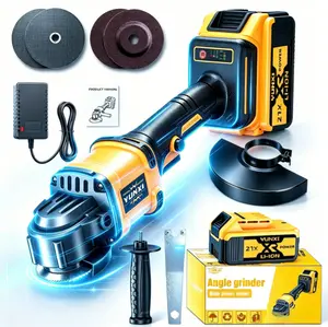 YUNXI 21V Brushless Cordless Angle Grinder Kit 3 Speed Wireless Cutting Polishing Tool，power angle grinder，A variety of package options