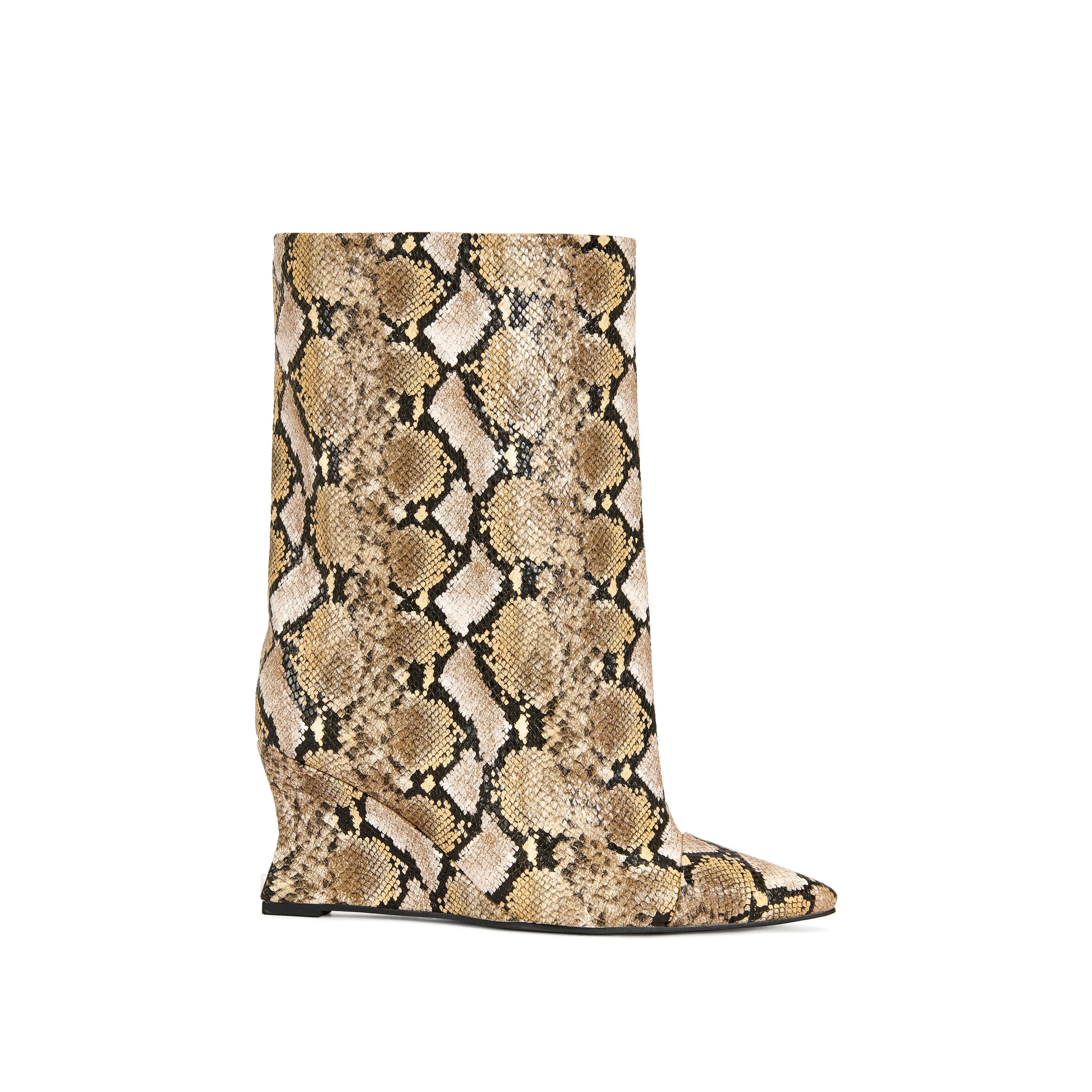 VINCI-SNAKE WEDGE BOOTIE