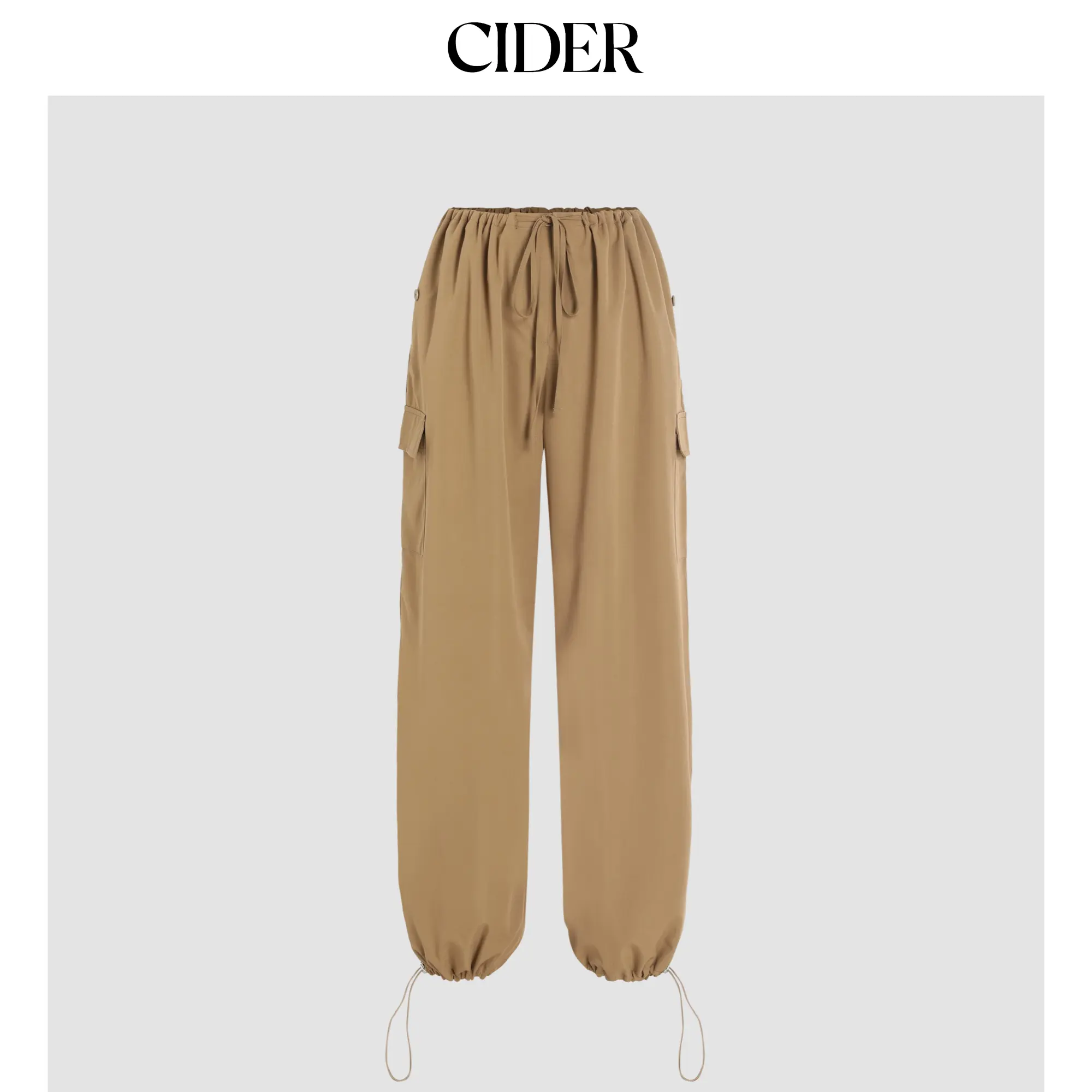 Cider [7 colors, size 0-26] Solid Low-Rise Parachute Cargo Pants
