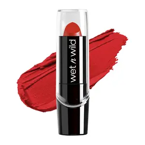 wet n wild Silk Finish Lipstick, Hydrating Lip Color, Rich Buildable Color, Cherry Frost Red