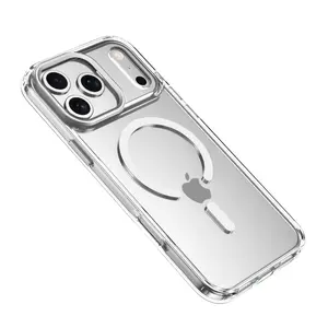 Skin-feel magnetic case for iPhone 17 Pro Max, transparent anti-drop case for 16 Pro