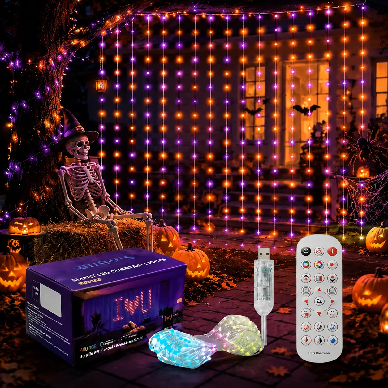 LED Curtain Lights, RGB Fairy String Lights with Bluetooth APP & Remote Control, Music Sync Color Changing Curtain Lights, Smart Hanging Window Lights for Bedroom Wall Decor, Christmas Party Wedding Decoration, Home Ambient Lighting