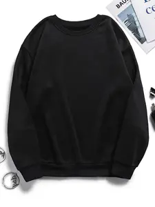 Women's Solid Color Crew Neck Pullover Sweatshirt, Casual Fashion Long Sleeve Sweatshirt for Spring & Fall, Women's Top for Daily Wear