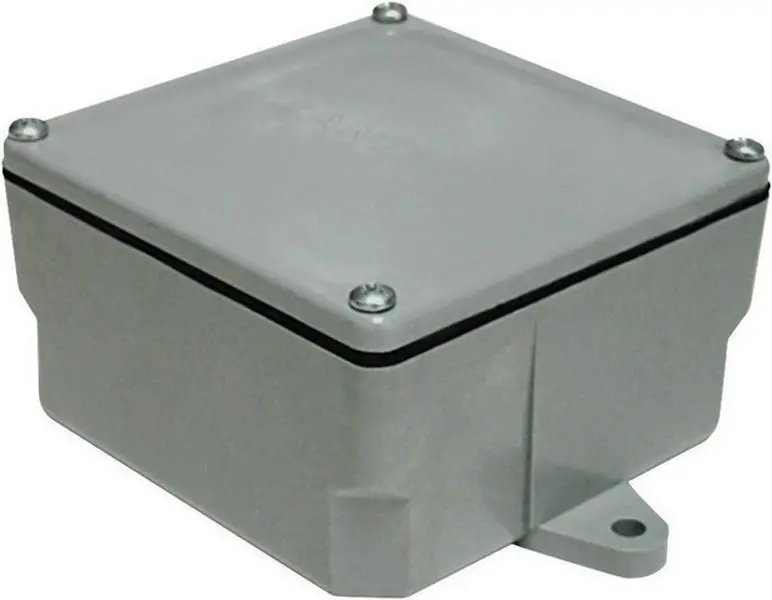 212 MAIN Cantex 5133709U 4x4x4 in. PVC Waterproof Direct Burial Molded Square Junction Box, UL Listed: Yes, Weather Resistant, Ideal for Sailing, Water Sports
