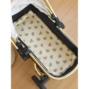An 1pc Infant Stroller Cushion - Thick All-Season Universal Pad, Soft Breathable, Fits Carriage/Stroller, Easy to Install