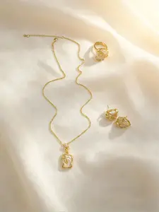 Women's Baroque 3-Piece Jewelry Set, Elegant Design, Charming Accessory Collection