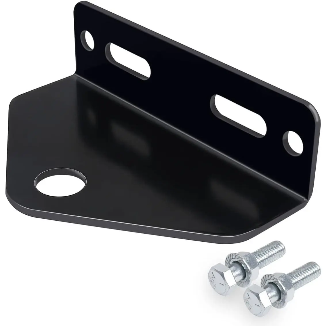 Universal Trailer Hitch for Zero Turn Mower - 3/4 inch Hole Trailer Hitch Mount - 3/16 Inch Thick and Heavy Duty Steel with Installation Hardware (Black)