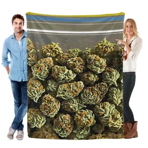 Dank Weed Bud Theme Blanket Soft Funny Throw Blanket Cozy Lightweight Plush Portable Cover Blanket For Sofa,Warm Gift For Birthday,Christmas,Multiple Blanket