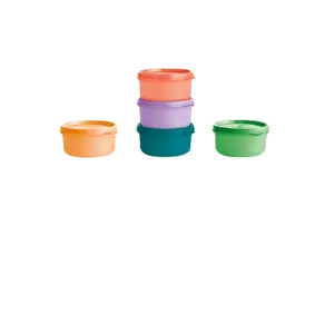 Tupperware Dessert Bowl Set of 5 Compact Convenient Small Cup Size for On-the-Go Use Versatile for Snacks Leftovers and Quick Meals