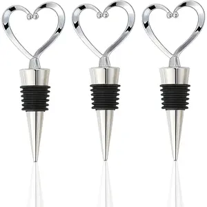 Stoppers 3pack Heart  Bottle Stopper   Corks Saver  Champagne Stoppers for Keep   Decorative  Accessories for Valentines Day Wedding Birthday Christmas