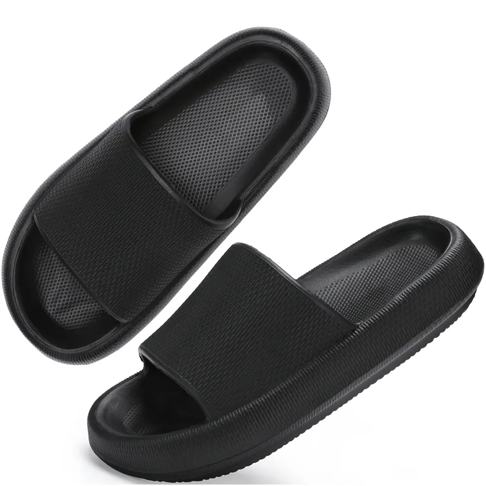 Pillow Slides for Women and Men, Quick-Dry Slip-On Shower Sandals with Thick Cushioned Sole, Non-Slip Footwear for Indoor & Outdoor Use, Shoe