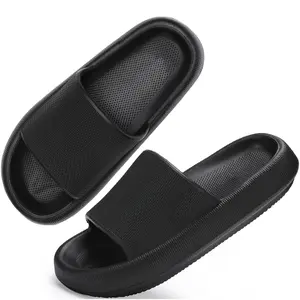 Cloud Slides for Women and Men, Quick Dry Non-Slip Pillow Slippers, Soft Thick Sole Comfort Shower Sandals for Indoor Outdoor Bathroom House Use