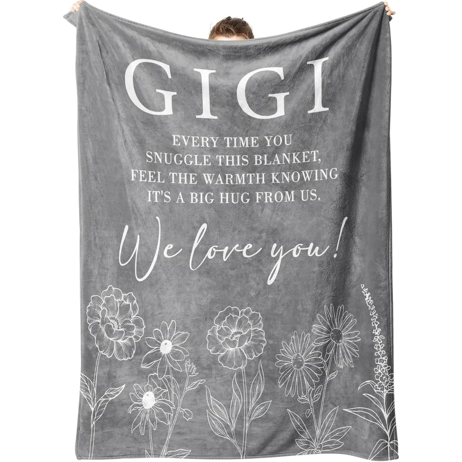 Mothers Day Gigi Gifts for Grandma, Gifts for Gigi Blanket, Grandma Birthday Gift from Grandkids, to My Gigi Throw Blanket 50" x 60"