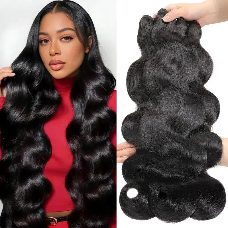 3 Bundles 18 20 22 Body Wave Bundles Human Hair 16A Raw Indian Human Hair Bundles Triple Lifespan Virgin Remy Hair No Tangle Shedding Keep Texture Silky Soft After Multiple Washes (3 Bundles Natural Black 20 22 24) #Summervibes