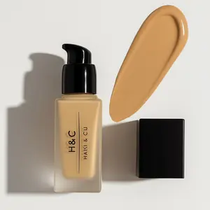 Haki & Cu Ultra Waterproof Liquid Foundation 30Ml Full Coverage Sweat-Proof All-Day Wear No Transfer Flawless Matte Finish