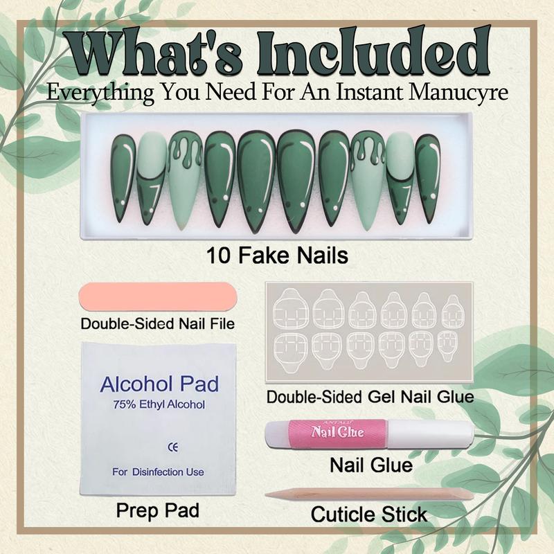 Press On Nails Cherry Charm with Silver Bows | 3D Pearl & Heart Nail Art in Medium Almond | Handmade Elegant Nail Art for Holiday, Birthday Satamiis