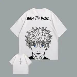 Jujutsu Kaisen Anime T-shirt & Sweatshirt, Satoru Gojo Nah I'd Win Graphic Tee, Vintage Oversized Unisex Streetwear, Gifts for Him Her