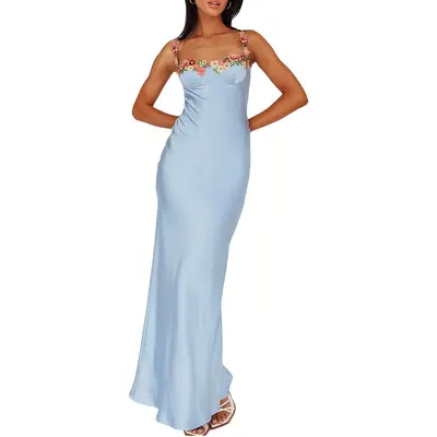 target blue maxi dress Strapless Dress Womens Satin Lace Maxi Slip Dress Target TikTok Shop gothic style dresses to pick for any Hardware Style:Wood Knobs Shop Bachelorette Looks for