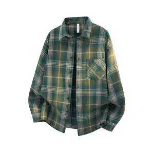 Menswear Relaxed Fit Checked Long Sleeve Shirt - 2026 Spring New Arrival American Vintage Plaid Lapel Button-Up Shirt Jacket, Premium Stylish Casual Comfortable Versatile #SummerVibes #Father’sDayGift