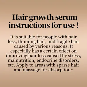 【No free gift ，product instructions】Introducing the efficacy and usage of ginseng and black sesame hair growth liquid.