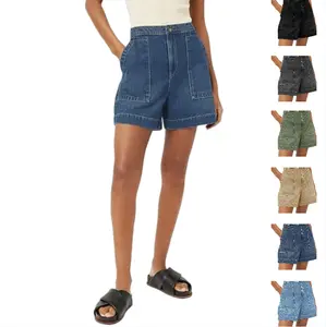 Imily Bela Women's Casual Jean Shorts High Waisted Denim Shorts Wide Leg Summer Shorts with Pockets