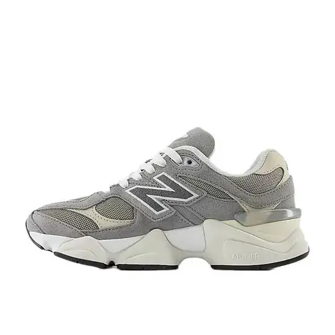 New Balance 9060 Slate Grey Timberwolf Casual Cushioning Sneakers - Suede, Layered Mesh (Mesh Helps Feet Breathe), All-Day Plush Women's Shoes, US 4Y/5.5W Athletic Everyday Walking Trainers