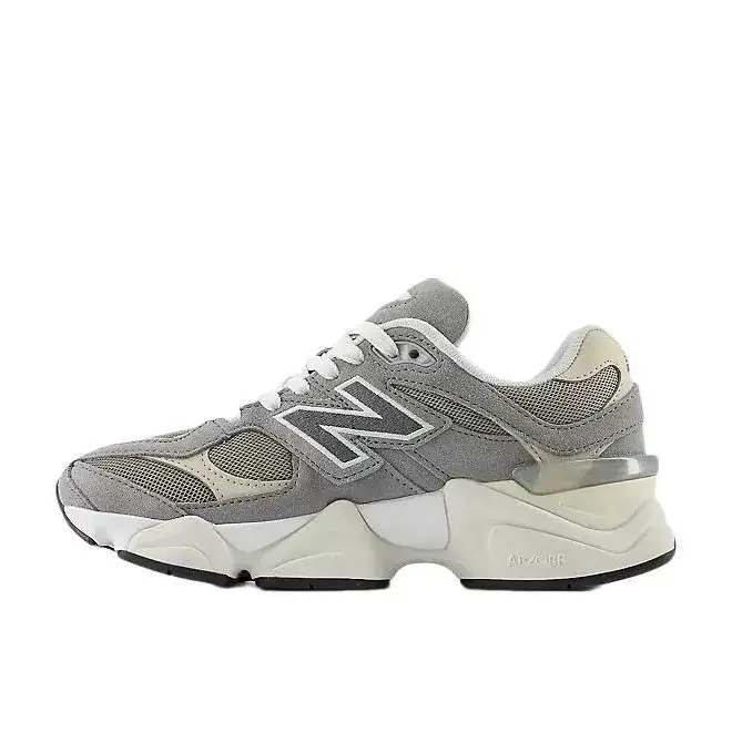 New Balance 9060 Slate Grey Timberwolf Casual Cushioning Sneakers - Suede, Layered Mesh (Mesh Helps Feet Breathe), All-Day Plush Women's Shoes, US 4Y/5.5W Athletic Everyday Walking Trainers