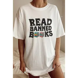 Read Banned Books Trendy Bookish Shirt - Writer Reader Bibliophile Merch Bookstagram BookTok BookShelf Librarian Literature Romance Smut